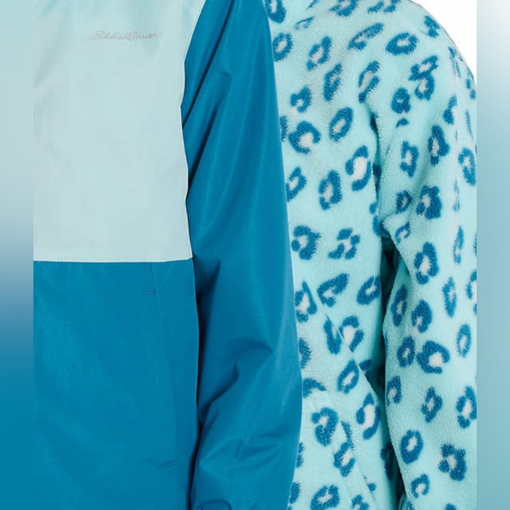 Eddie Bauer Youth Jacket Hoodie Light Blue Girls 2pc Jacket Size 5/6 NWT - Picture 4 of 11